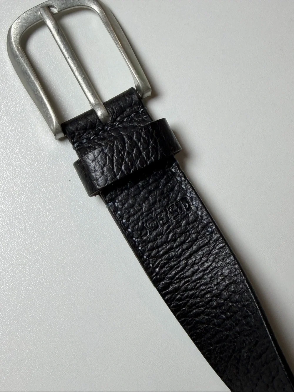 Joe's Jeans 38W Black Genuine Leather Pebble Textured Men's Belt Excellent